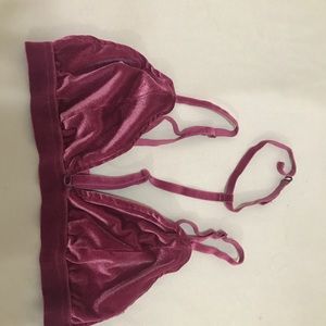 Velvet pink Fashionnova bra/top